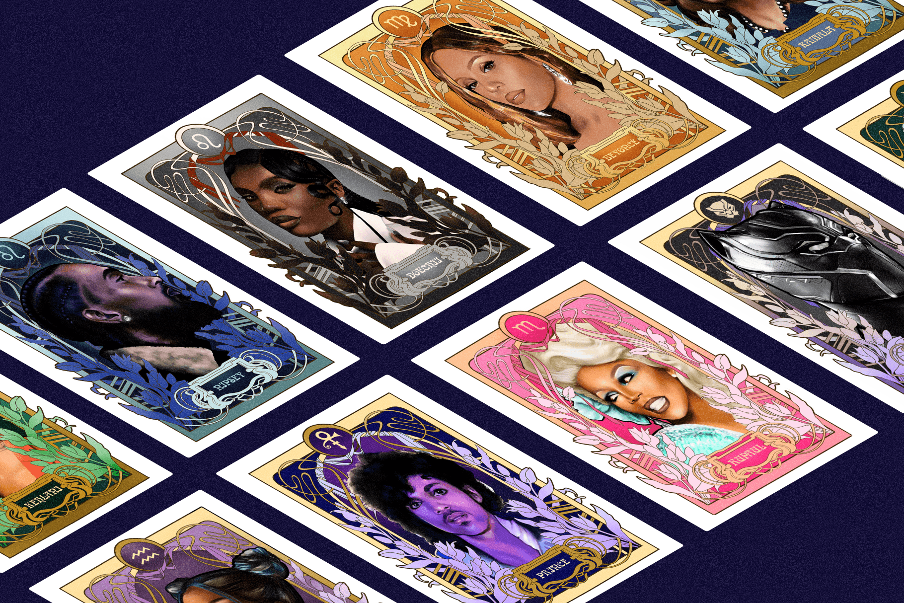 Black Zodiac Prints